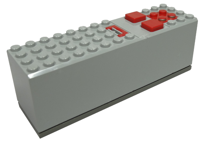 Battery Box, 9V 4 x 14 x 4 with Dark Gray Base [Complete Assembly] in Light Gray