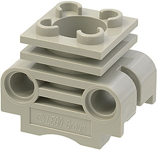 Technic Engine Cylinder with Side Slots in Light Gray