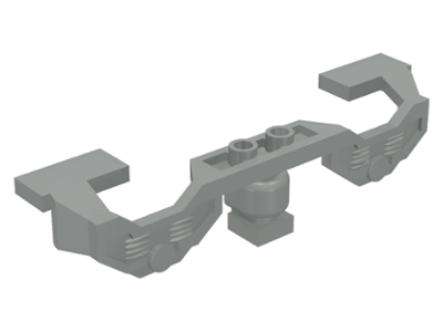 Train Motor Decorative Side 10 x 2 x 2 with Closed Hub Points (for 9V Train Motor) in Light Gray
