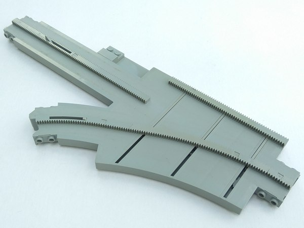 Vehicle Track, Monorail Point Left in Light Gray