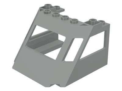 Train Front Sloping Top in Light Gray