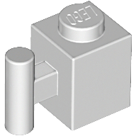 Brick Special 1 x 1 with Handle in Light Gray