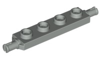 Plate Special 1 x 4 with Wheels Holder in Light Gray