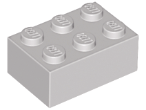 Brick 2 x 3 in Light Gray