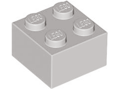 Brick 2 x 2 in Light Gray