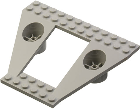 Wing Plate Bi-level 12 x 9 (Exploriens) in Light Gray