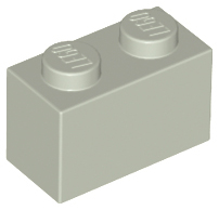 Brick 1 x 2 in Light Gray