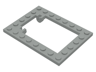 Plate Special 6 x 8 Trap Door Frame Horizontal in Light Gray