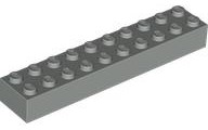 Brick 2 x 10 in Light Gray