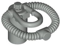 Minifig Neckwear Scuba Airtank, No Bar Holder in Light Gray