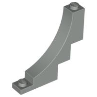 Brick Curved 1 x 5 x 4 Inverted in Light Gray