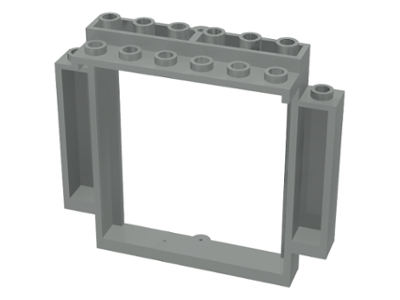 Door Frame 2 x 8 x 6 Swivel with Bottom Notches in Light Gray