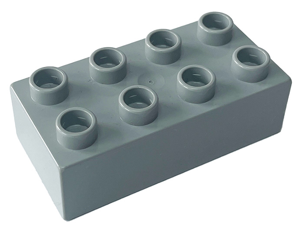 Duplo Brick 2 x 4 in Light Gray