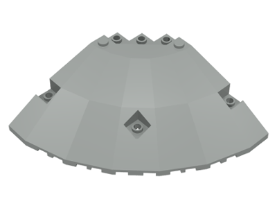 Panel 10 x 10 x 2 1/3 Quarter Saucer Top in Light Gray
