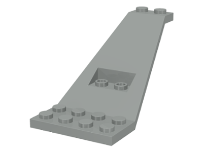 Wing Plate Bi-level 8 x 4 and 2 x 3 1/3 Up in Light Gray