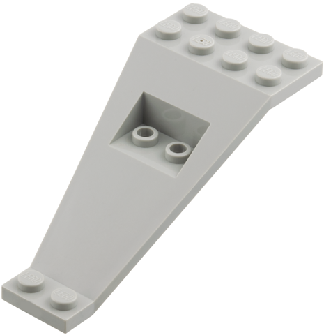 Wing Plate Bi-level 8 x 4 and 2 x 3 1/3 Down in Light Gray
