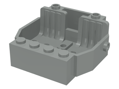 Vehicle Base 6 x 5 x 2 [2 Seats] in Light Gray