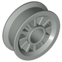 Wheel Spoked 2 x 2 with Pin Hole in Light Gray