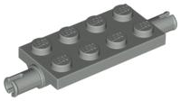 Plate Special 2 x 4 with Pins in Light Gray