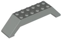 Brick Sloped 45° 10 x 2 x 2 Double in Light Gray