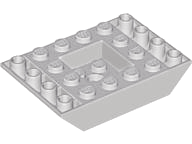 Brick Sloped Inverted 45° 6 x 4 Double with Recessed Center in Light Gray
