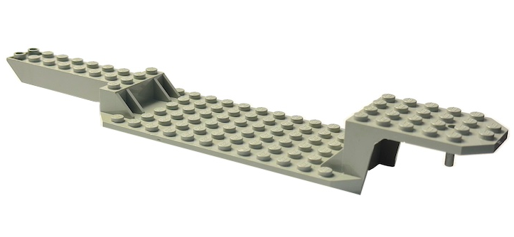Vehicle Base, Trailer 6 x 26 x 2 2/3 in Light Gray