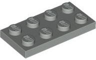 Plate 2 x 4 in Light Gray