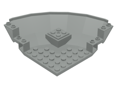 Panel 10 x 10 x 2 2/3 Quarter Saucer Base in Light Gray