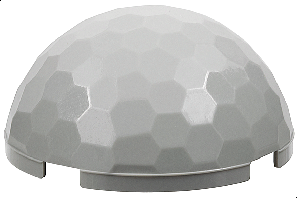 Dome Hemisphere 4 x 4 Multifaceted in Light Gray