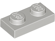 Plate 1 x 2 in Light Gray