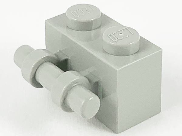 Brick Special 1 x 2 with Handle in Light Gray