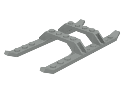 Helicopter Skid Rails 12 x 6 in Light Gray