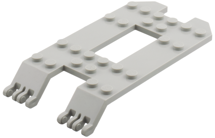 Vehicle Base, Trailer 6 x 12 x 1 1/3 in Light Gray