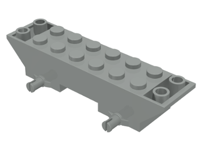 Vehicle Base 2 x 8 x 1 1/3, Inverted Slope Double in Light Gray
