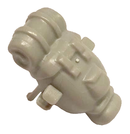 Minifig Neckwear Backpack with Sleeping Bag in Light Gray