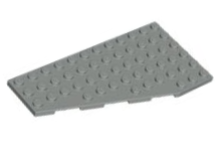 Wedge Plate 6 x 12 Left in Light Gray