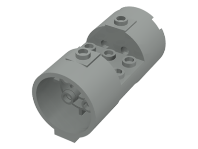 Cylinder 3 x 6 x 2 2/3 Horizontal Hollow Studs in Light Gray