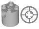 Brick Round 2 x 2 x 2 Robot Body, Axle Holder '+' Orientation in Light Gray