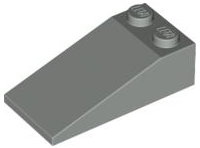 Brick Sloped 18° 4 x 2 in Light Gray