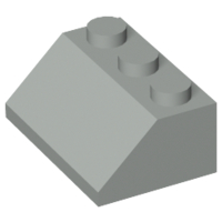 Brick Sloped 45° 2 x 3 in Light Gray