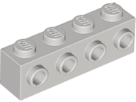 Brick Special 1 x 4 with 4 Studs on One Side in Light Gray