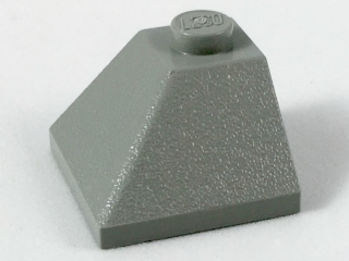 Brick Sloped 45° 2 x 2 Double Convex in Light Gray