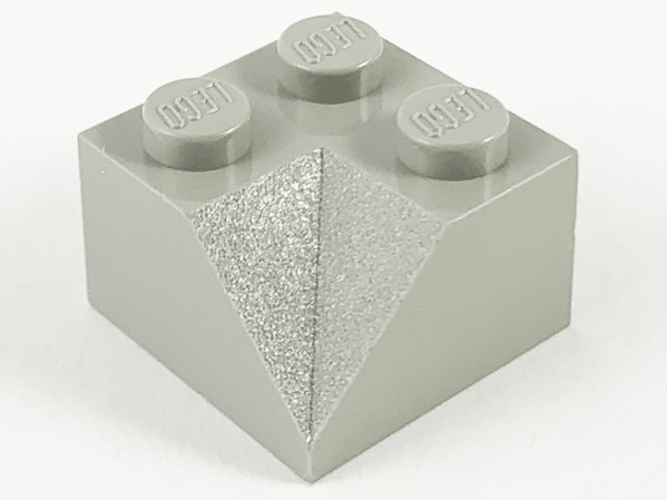Brick Sloped 45° 2 x 2 Double Concave in Light Gray