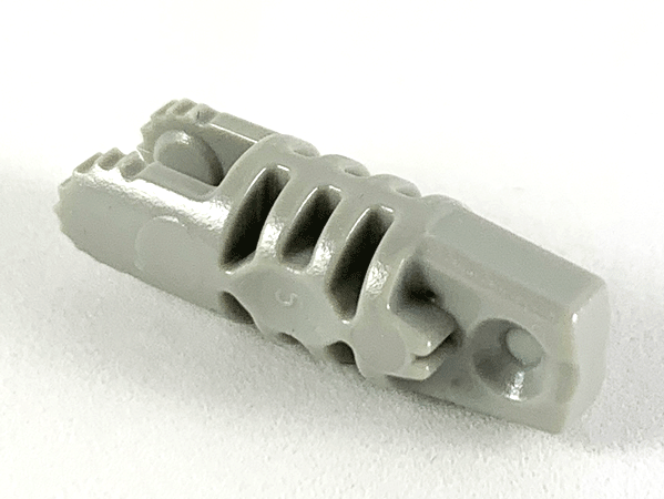 Hinge Cylinder 1 x 3 Locking with 1 Finger and 2 Fingers On Ends, without Hole, 9 Teeth in Light Gray