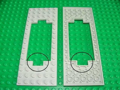 Plate Special 6 x 16 with Motor Opening Narrow in Light Gray