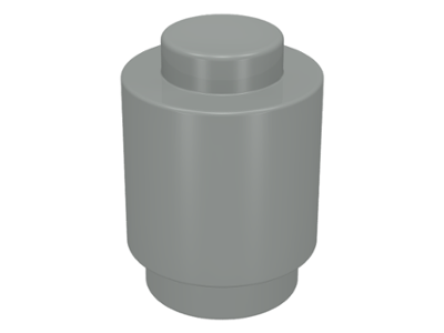 Brick Round 1 x 1 Solid Stud in Light Gray
