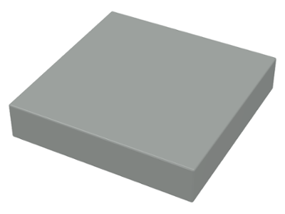 Tile 2 x 2 without Groove in Light Gray