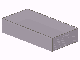 Tile 1 x 2 without Groove in Light Gray