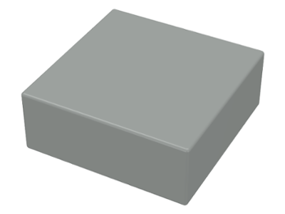 Tile 1 x 1 without Groove in Light Gray