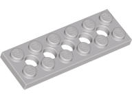 Technic Plate 2 x 6 [5 Holes] in Light Gray